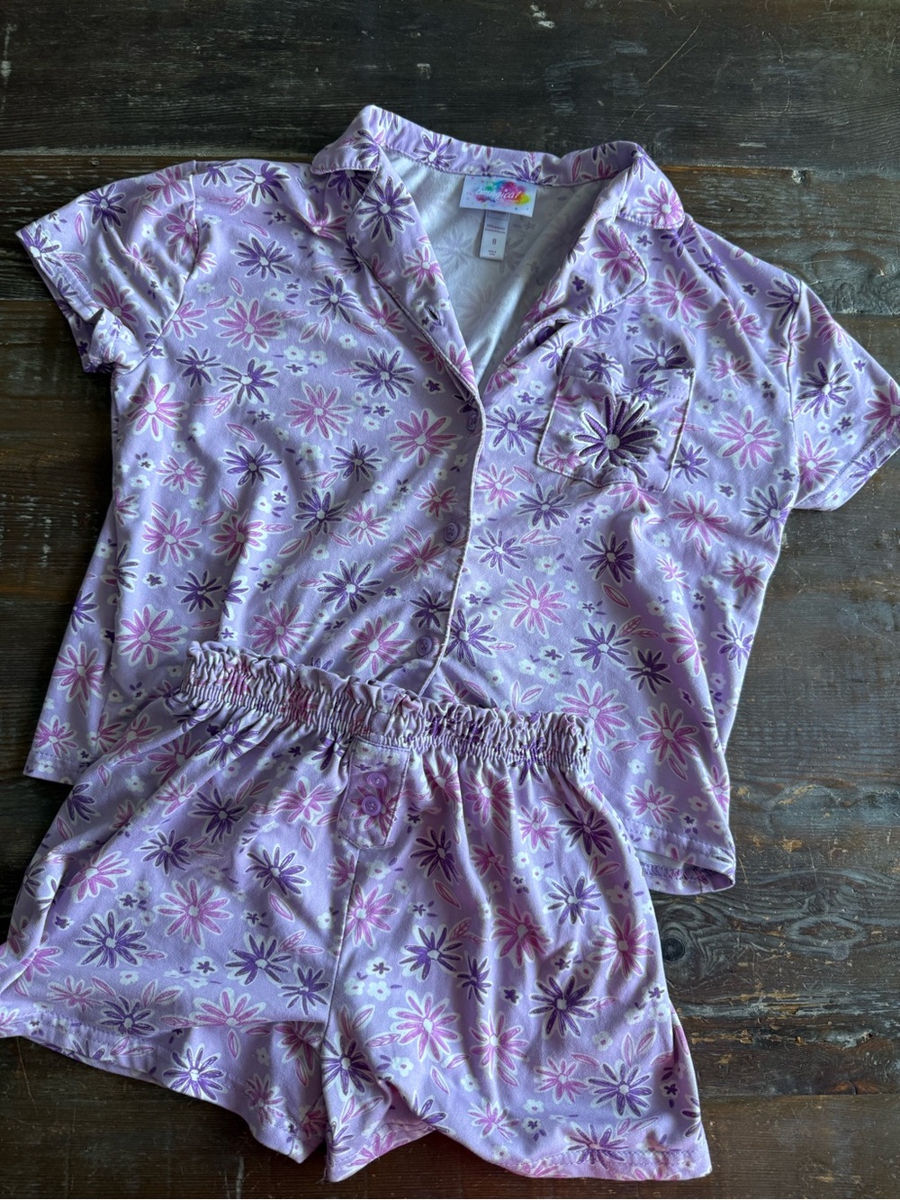 Magic Lavender Floral Short Pajama Set